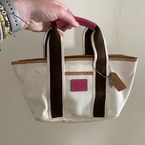 Mini White Coach Bag